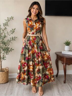 Buru x Megan Stokes Sleeveless maxi dress Size M